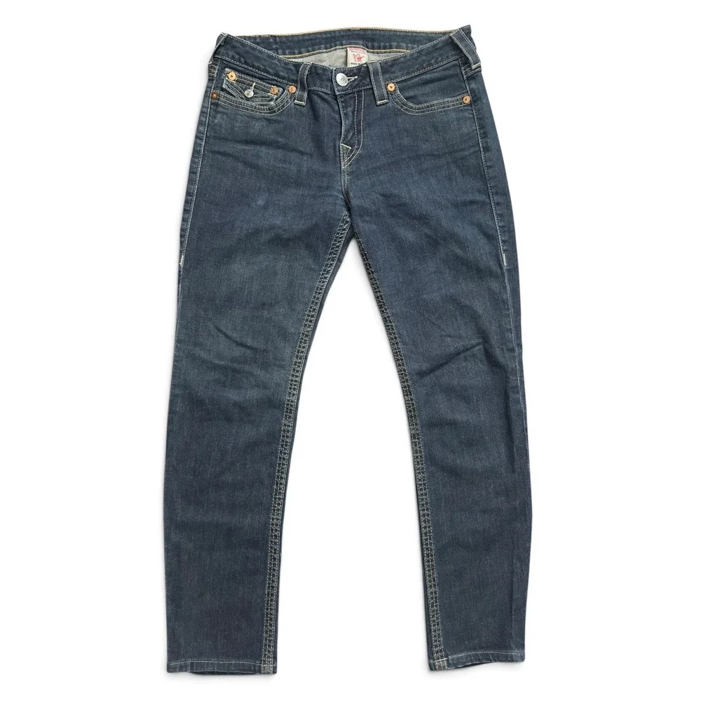 True Religion Womens Dark Wash Hi Rise Boot Jeans Pants Size 32